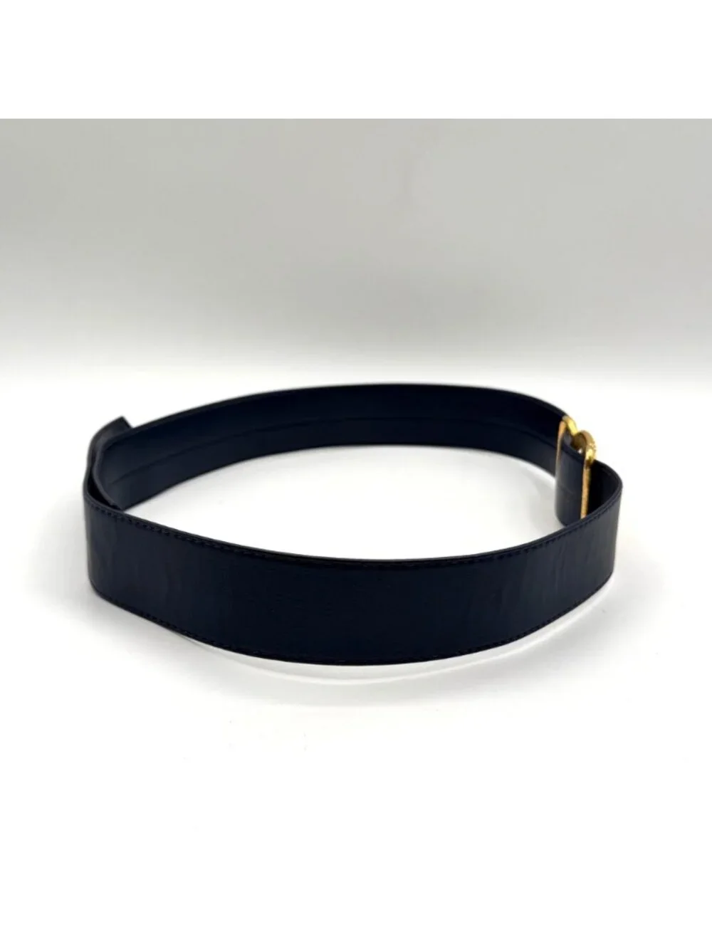 Vintage Cruise London Paris Rome Navy Blue Snap Belt Anchor Buckle Size 12